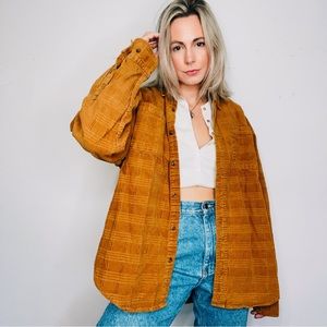 Vintage Mustard Button Down Shirt